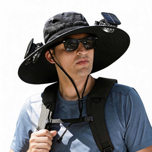 Solar Powered Fan Hat Manufacturer | Custom Logo UV Protection Cooling Hat for Wholesale|Bulk