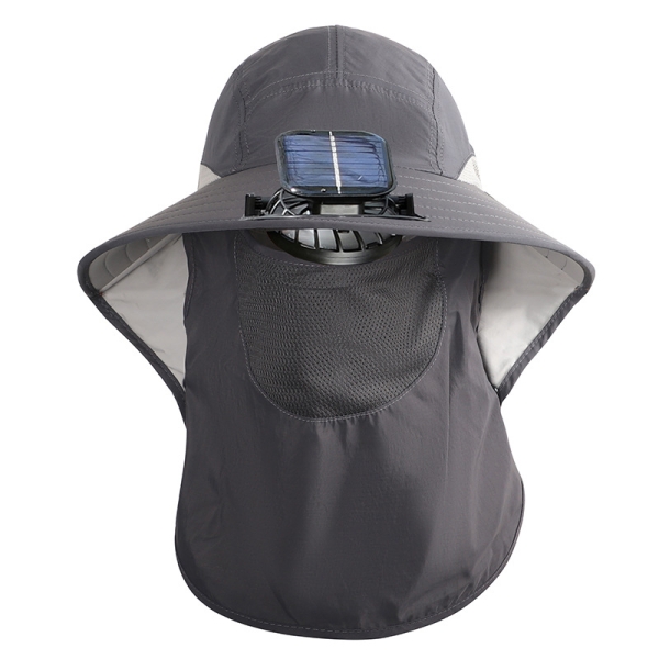 Wide Brim Solar Fan Hat OEM Supplier, Outdoor Cooling Sun Hat with Solar Fan